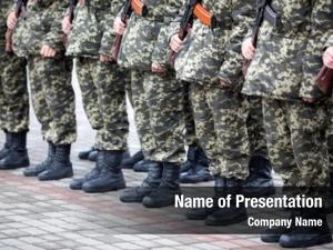 Camouflage armed soldiers military uniform