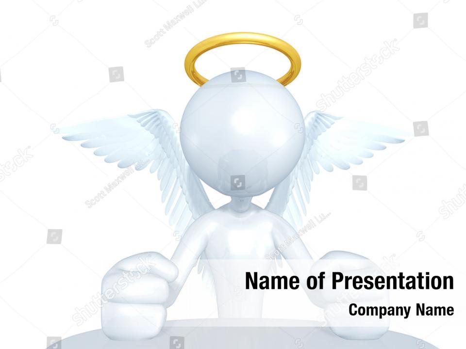 Angel Character Powerpoint Background PowerPoint Template - Angel ...