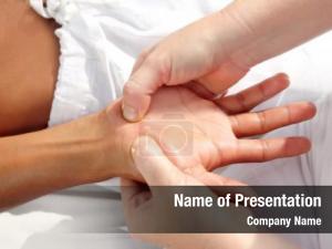 Hands digital pressure reflexology massage