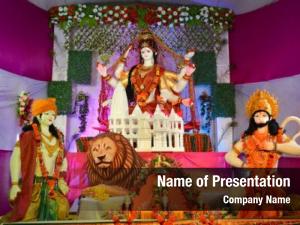 Goddess idol hindu durga during