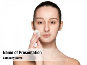 Woman skin care removing face