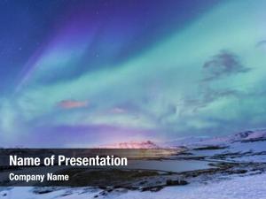 Aurora borealis northern PowerPoint Template - Aurora borealis northern ...