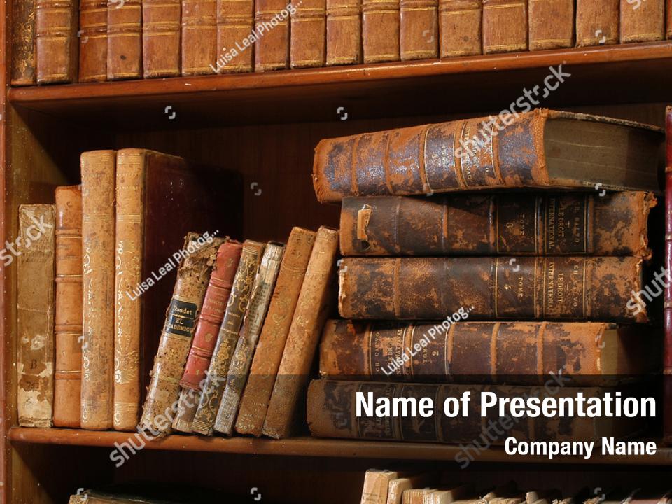 History book old antique PowerPoint Template - History book old antique PowerPoint  Background