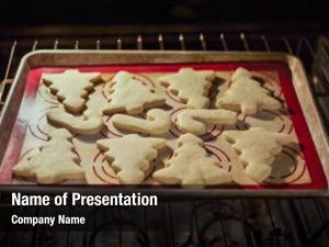 Sugar christmas shaped cookies baking