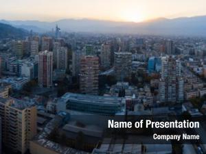 City aerial panorama santiago chile