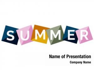 Concept word summer color geometric