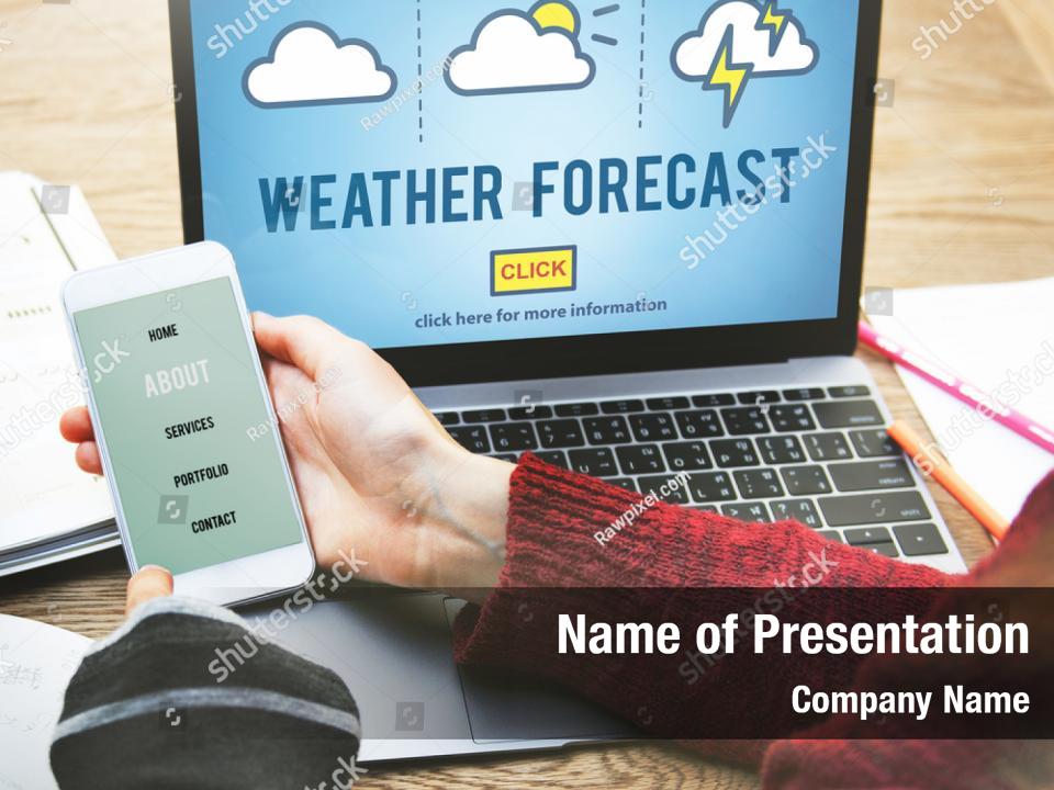 Weather forecast temperature PowerPoint Template Weather forecast