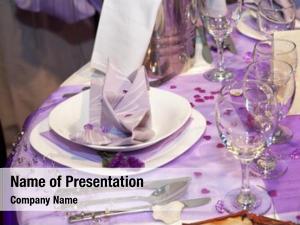 Dinner detail wedding setting purple