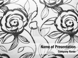 Black Floral Pattern PowerPoint Template