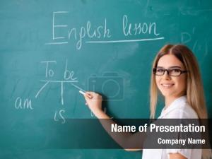 English young female language teacher