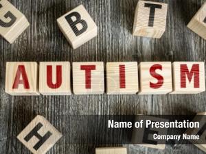 Autism wooden blocks word 