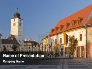 Square beautiful main sibiu transylvania,