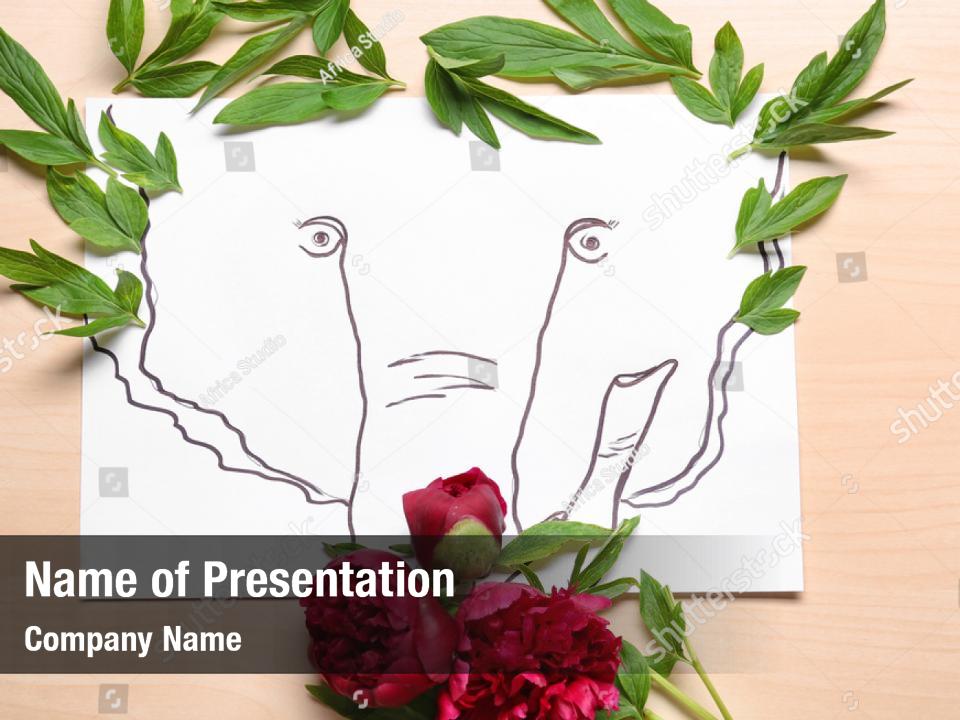 sketch-of-beautiful-elephant-powerpoint-template-sketch-of-beautiful