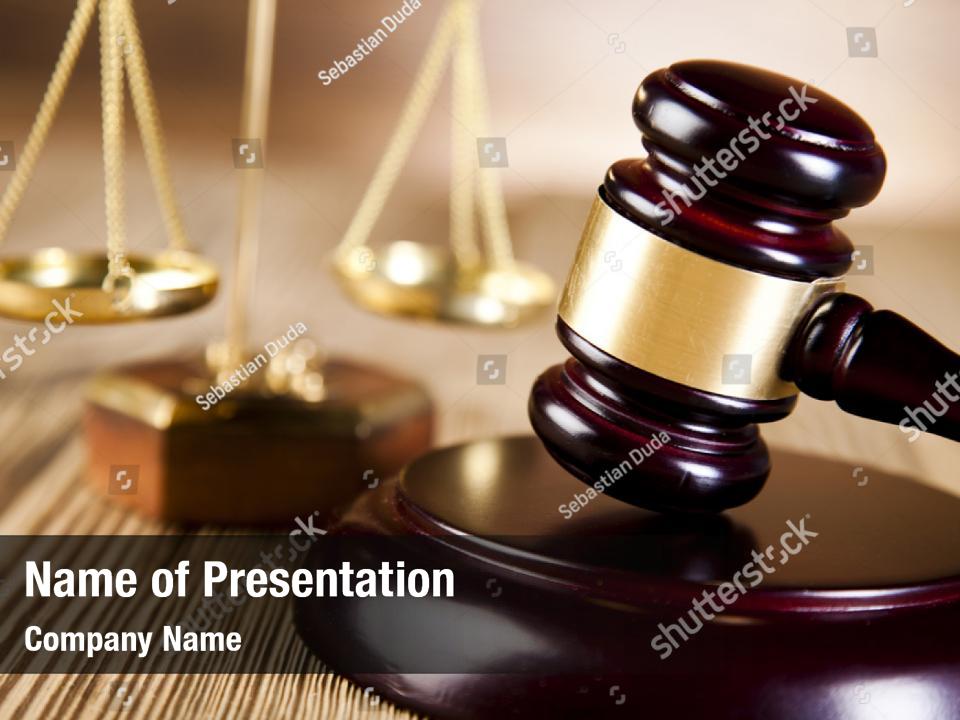 Punishment Gavel Wooden Law PowerPoint Template - Punishment Gavel ...