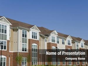 Exterior apartment building   PowerPoint Template