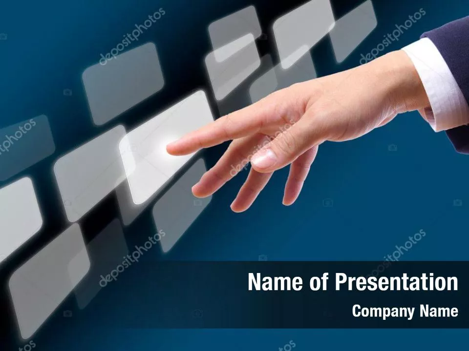 Hand Touching a Button