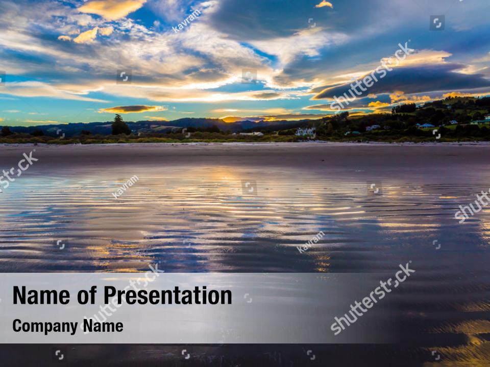 Beautiful sky with lenticular PowerPoint Template Beautiful sky with