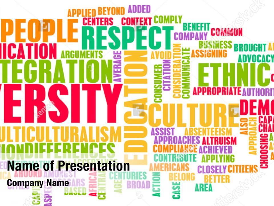 Multicultural people of different nationalities PowerPoint Template