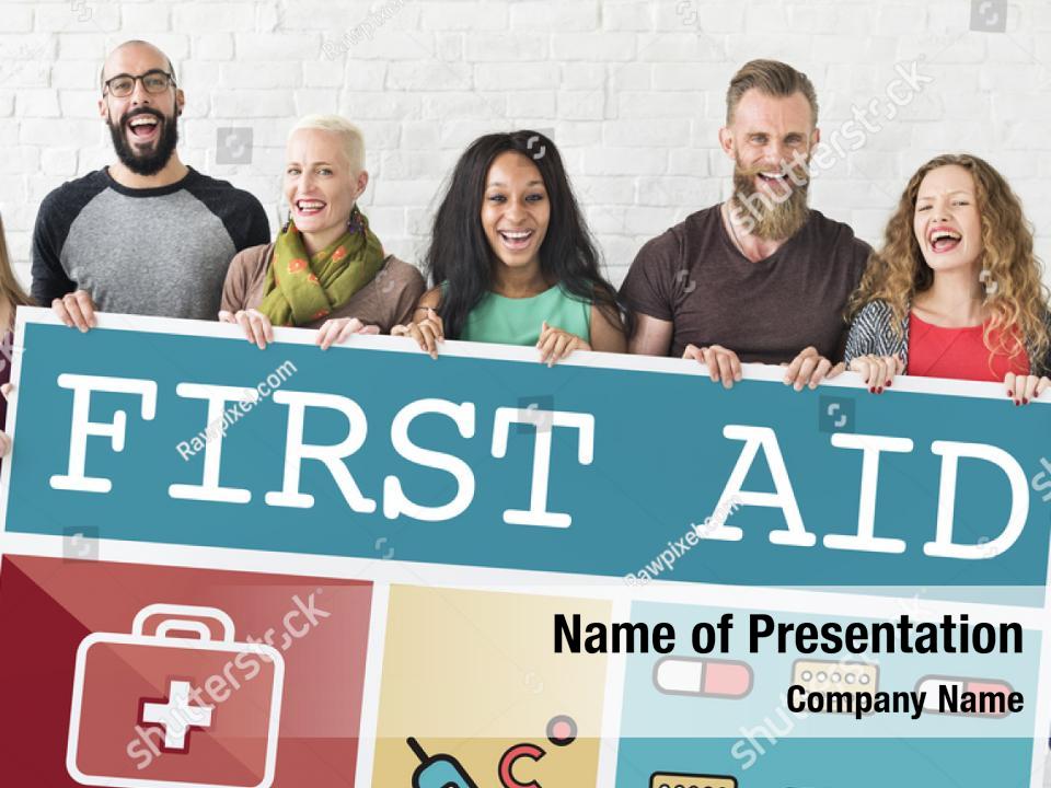 Togetherness first aid kit PowerPoint Template - Togetherness first aid