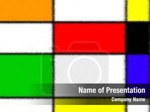 Mondrian colorful rectangles style 