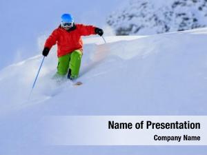 Freeride skiing, skier, fresh powder