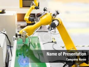 Vision robotic machine system  PowerPoint Template