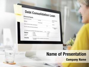 Loan debt consolidation financial concept