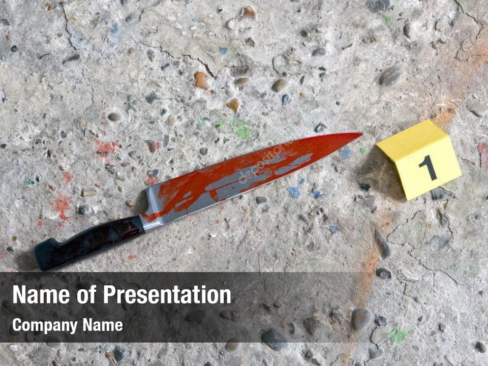 Knife scene knife crime PowerPoint Template Knife scene knife crime