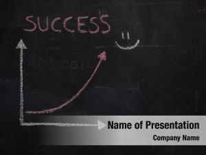 Business chalkboard finance graph showing