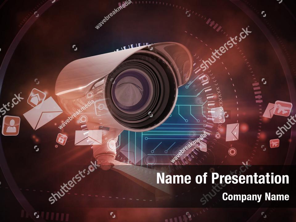 Technology Cameras Cctv Security PowerPoint Template - Technology ...