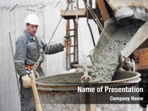 Pouring builder worker concrete automobile