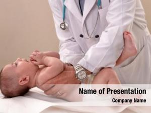 Evaluating pediatric examining baby boy