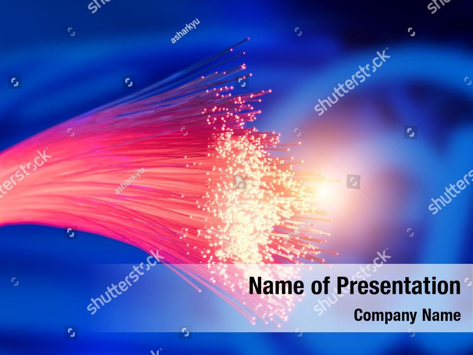 Optical Fibres Powerpoint Template PowerPoint Template - Optical Fibres ...