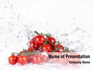Tomatoes fresh cherry water splash