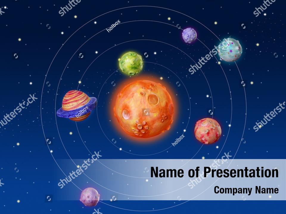 Nebula planets solar system PowerPoint Template - Nebula planets solar ...