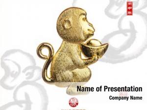 Monkey,gold 2016 year monkey,chinese calligraphy