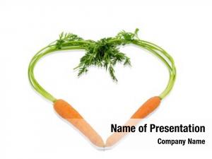 Organically heart made grown carrots