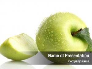 Green Apple Slice PowerPoint Templates - Green Apple Slice PowerPoint ...