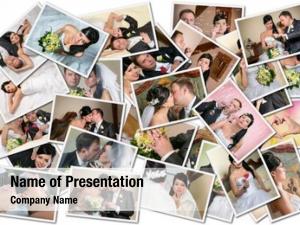 Collage wedding theme composed different