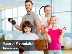 Physical children exercising education sports PowerPoint Template