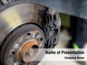 Caliper brake discs brake pads PowerPoint Template