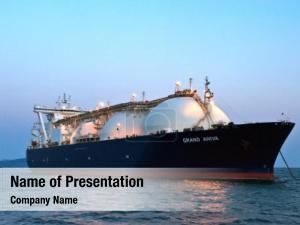 Gas liquefied natural lng transportation PowerPoint Template