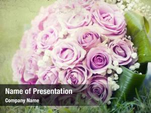 Pink wedding bouquet roses 