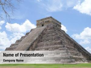 Kukulcan mayan pyramid castillo chichen itza PowerPoint Template