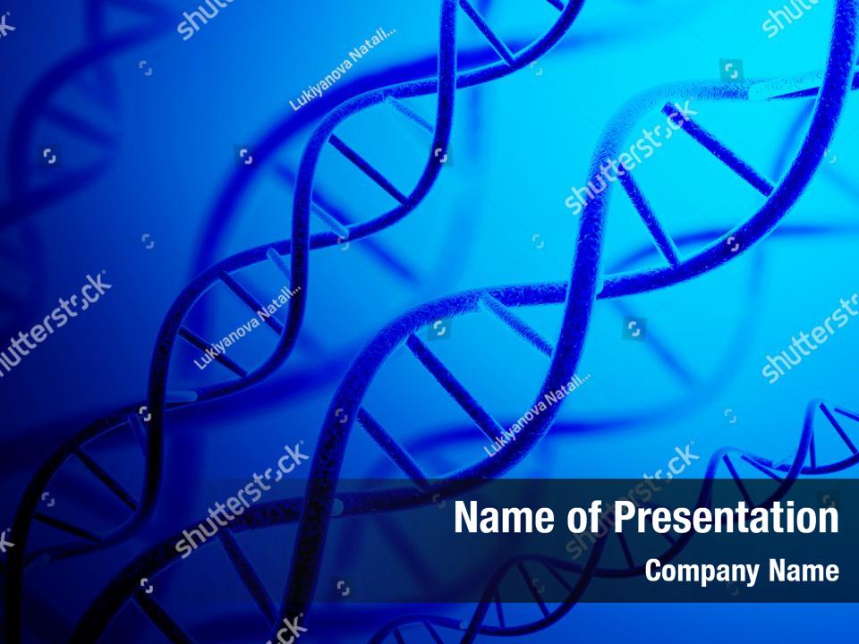 Blue dna PowerPoint Template - Blue dna PowerPoint Background