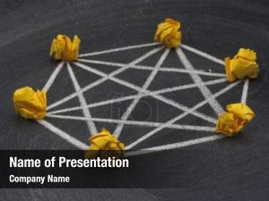 Connected model fully (mesh) network PowerPoint Template