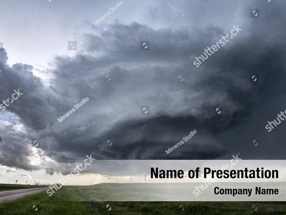 Storm and hurricane PowerPoint Template Storm and hurricane