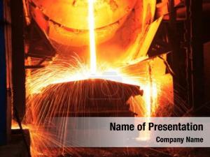 Steel red hot molten iron steel