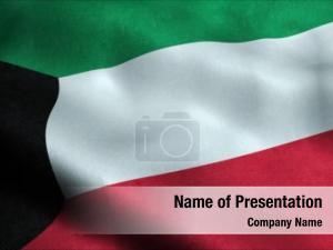 Waving flag kuwait wind 