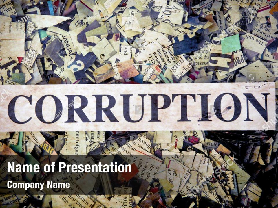 Corruption Ppt Template Free Download